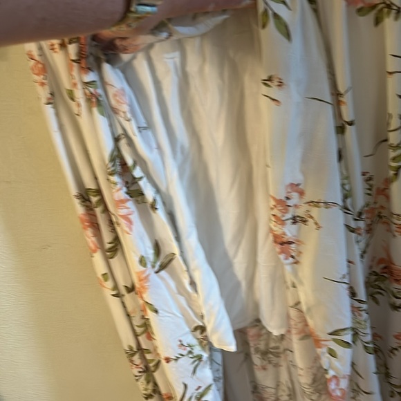 White and Pink Dress with Stretchy Top - Picture 5 of 6